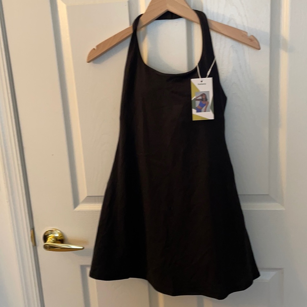COPY - HALARA BNWT black halter dress